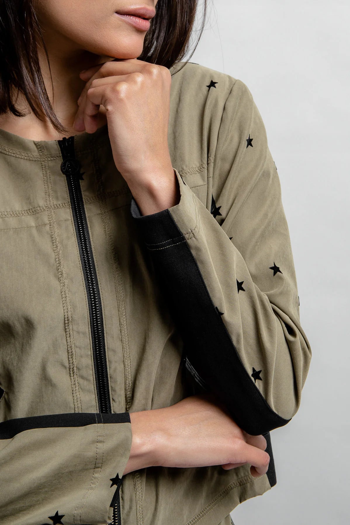 Jacket with Flock Print