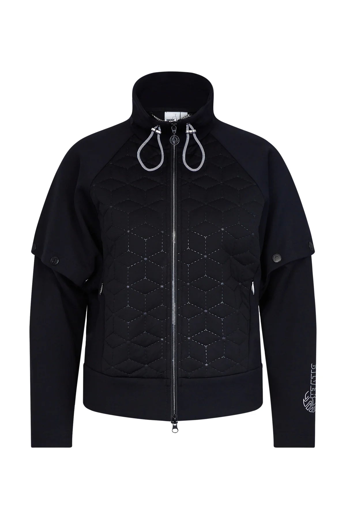 Short Jacket with Material Mix