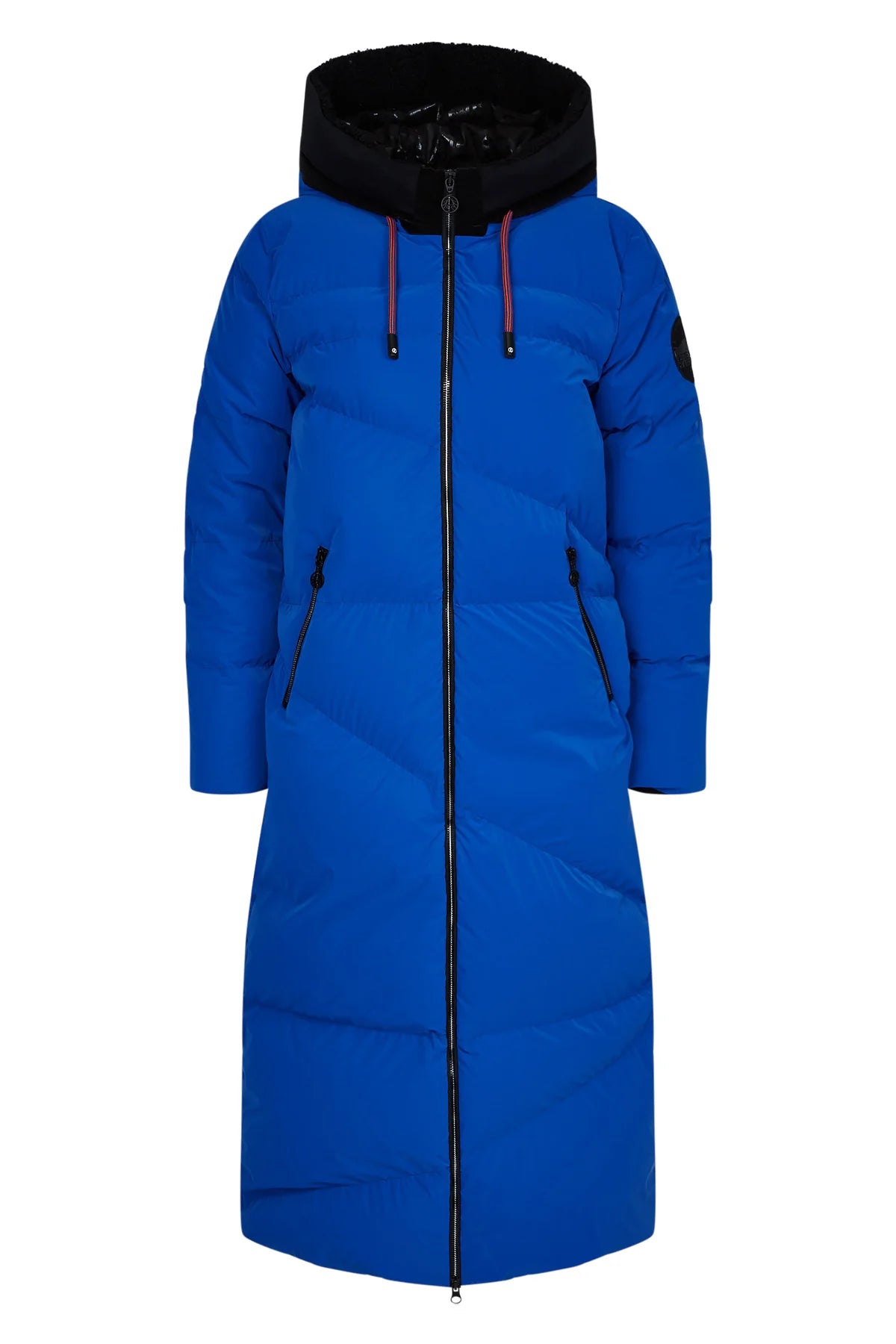 Down Coat with Color Contrasts