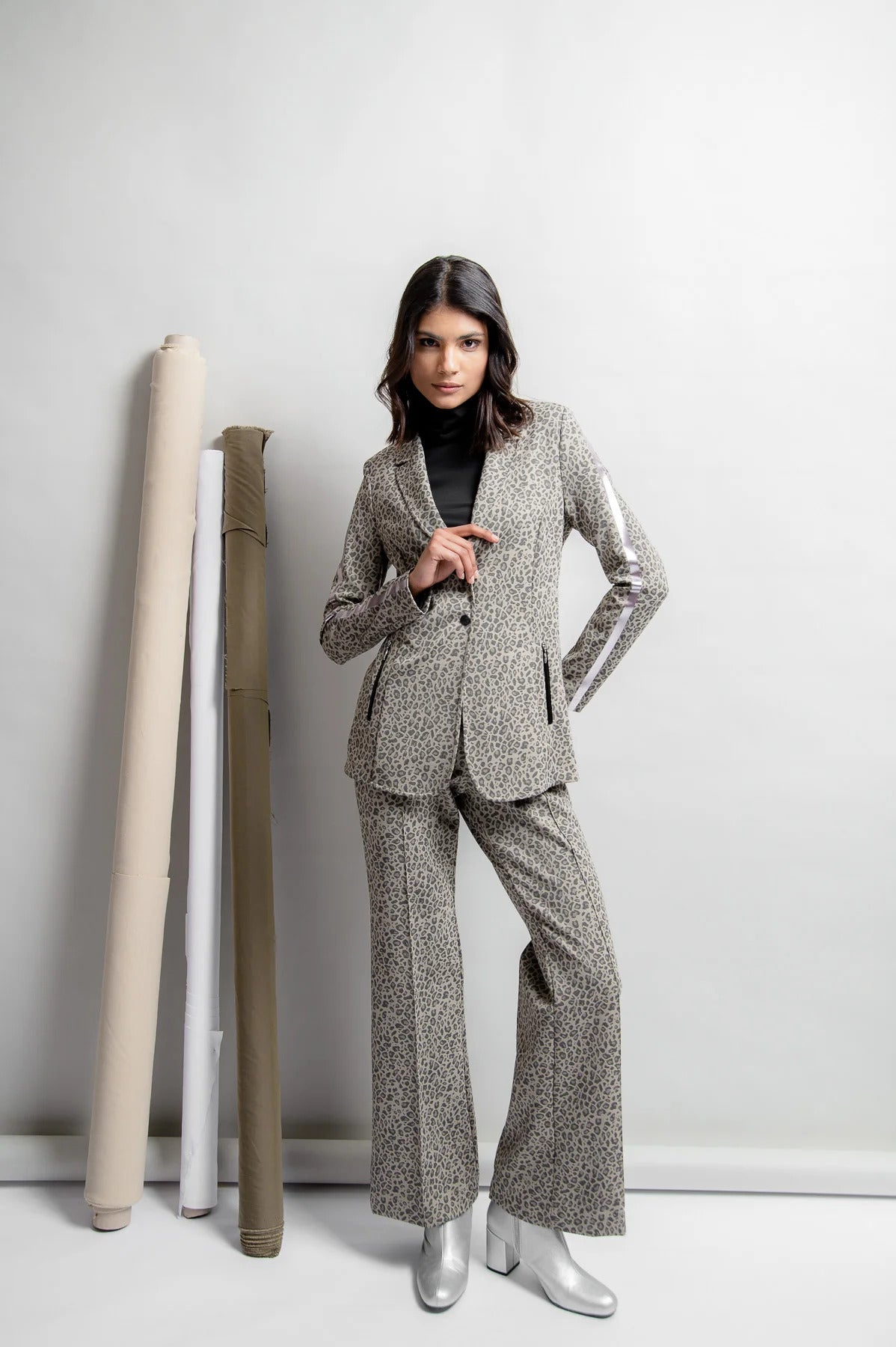 Leopard Jacquard Pants