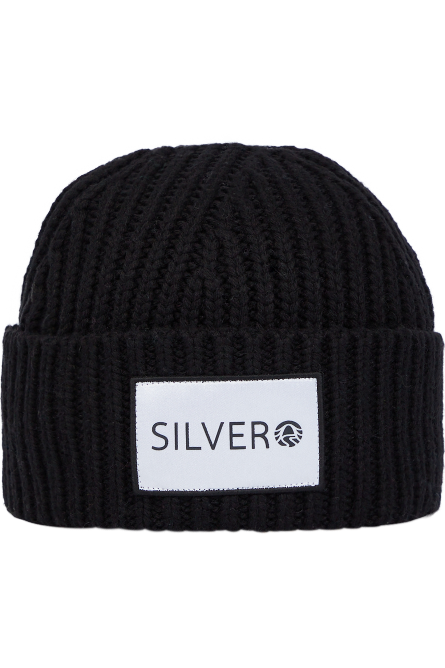 Coarse Knit Hat with Wide Folded Edge