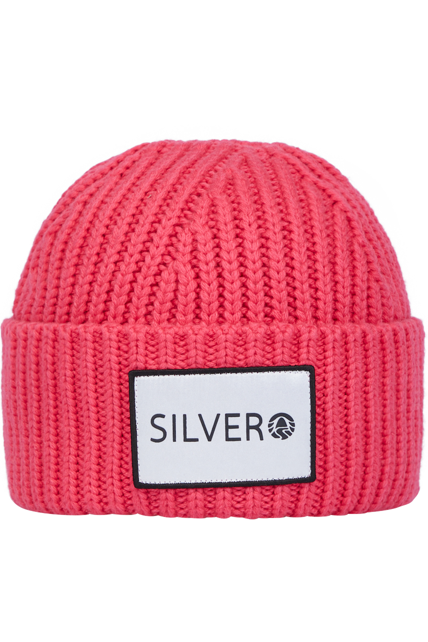 Coarse Knit Hat with Wide Folded Edge