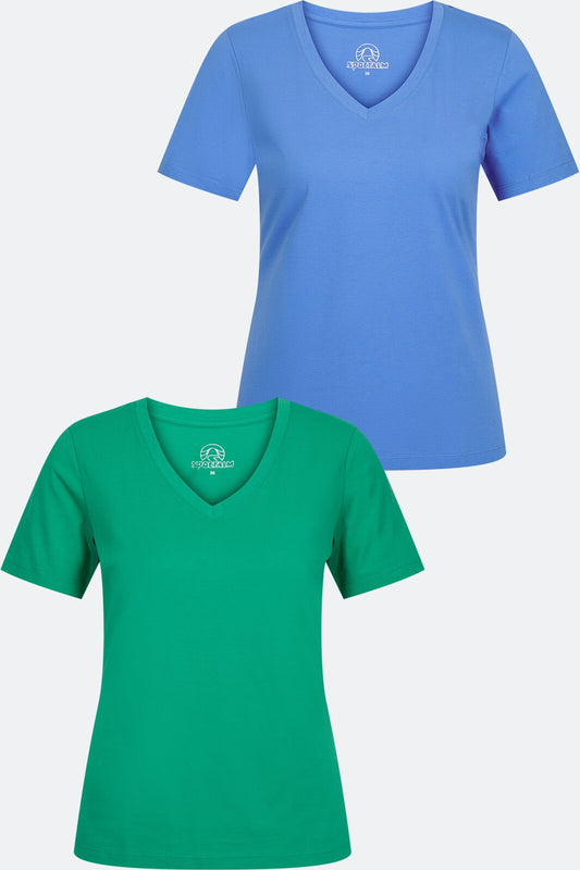Pack of 2 T-shirts with V-neck