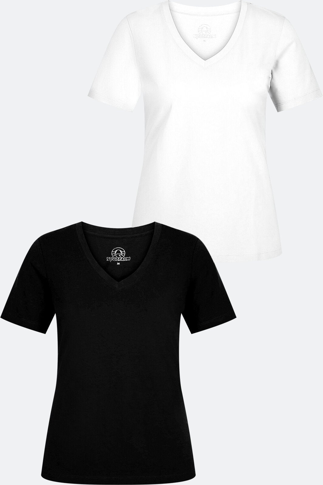 Pack of 2 T-shirts with V-neck