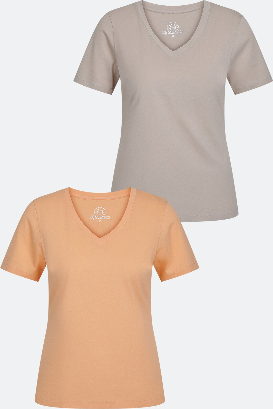 Pack of 2 T-shirts with V-neck
