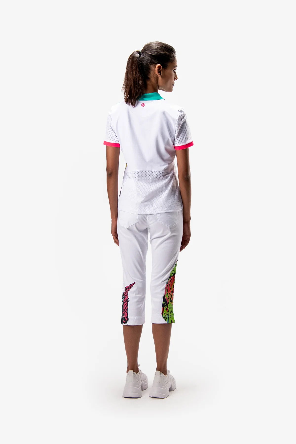 Polo Shirt with Abstract Print