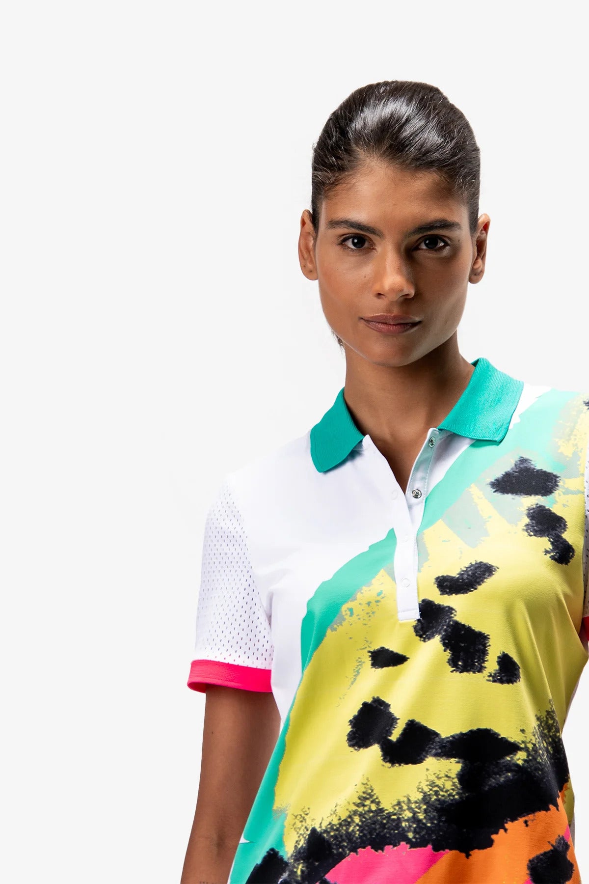 Polo Shirt with Abstract Print