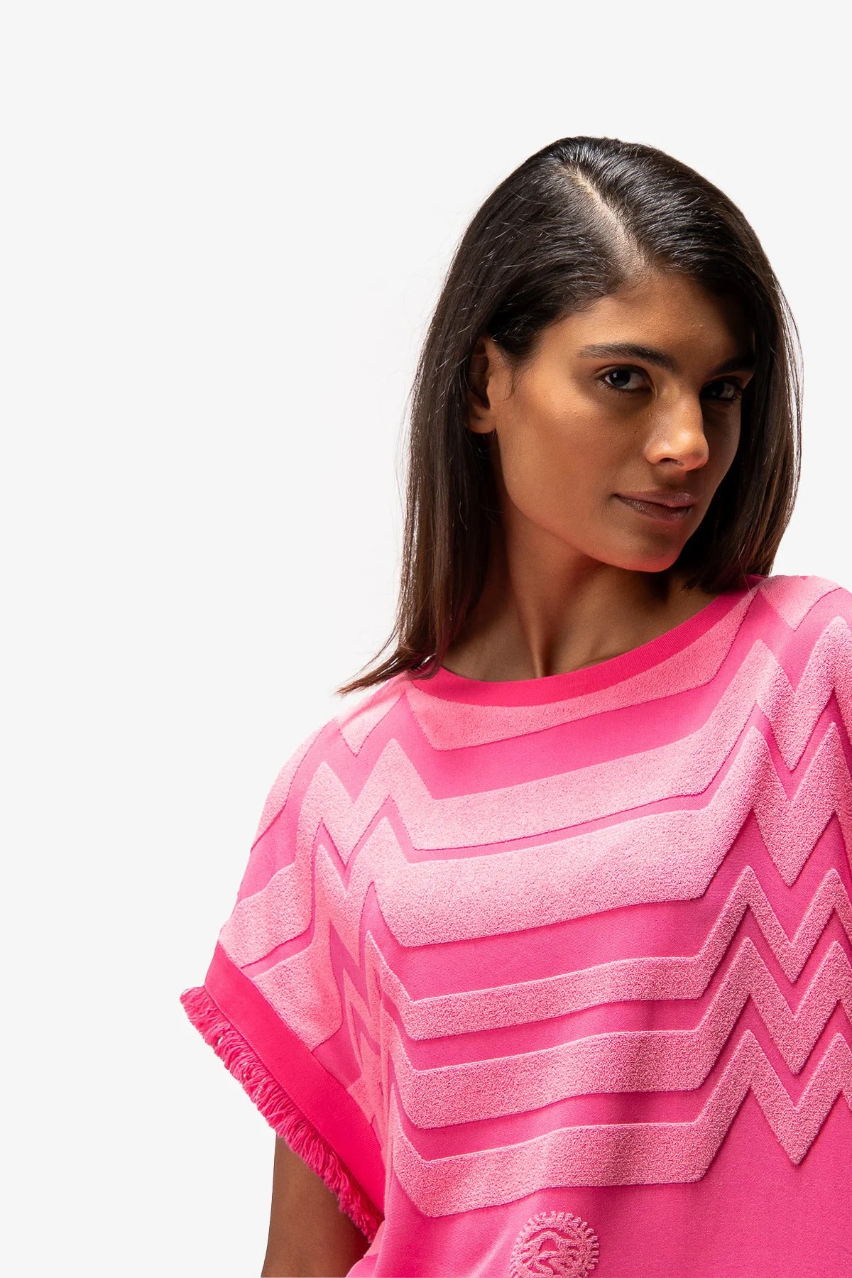 Shirt with Terry Jacquard