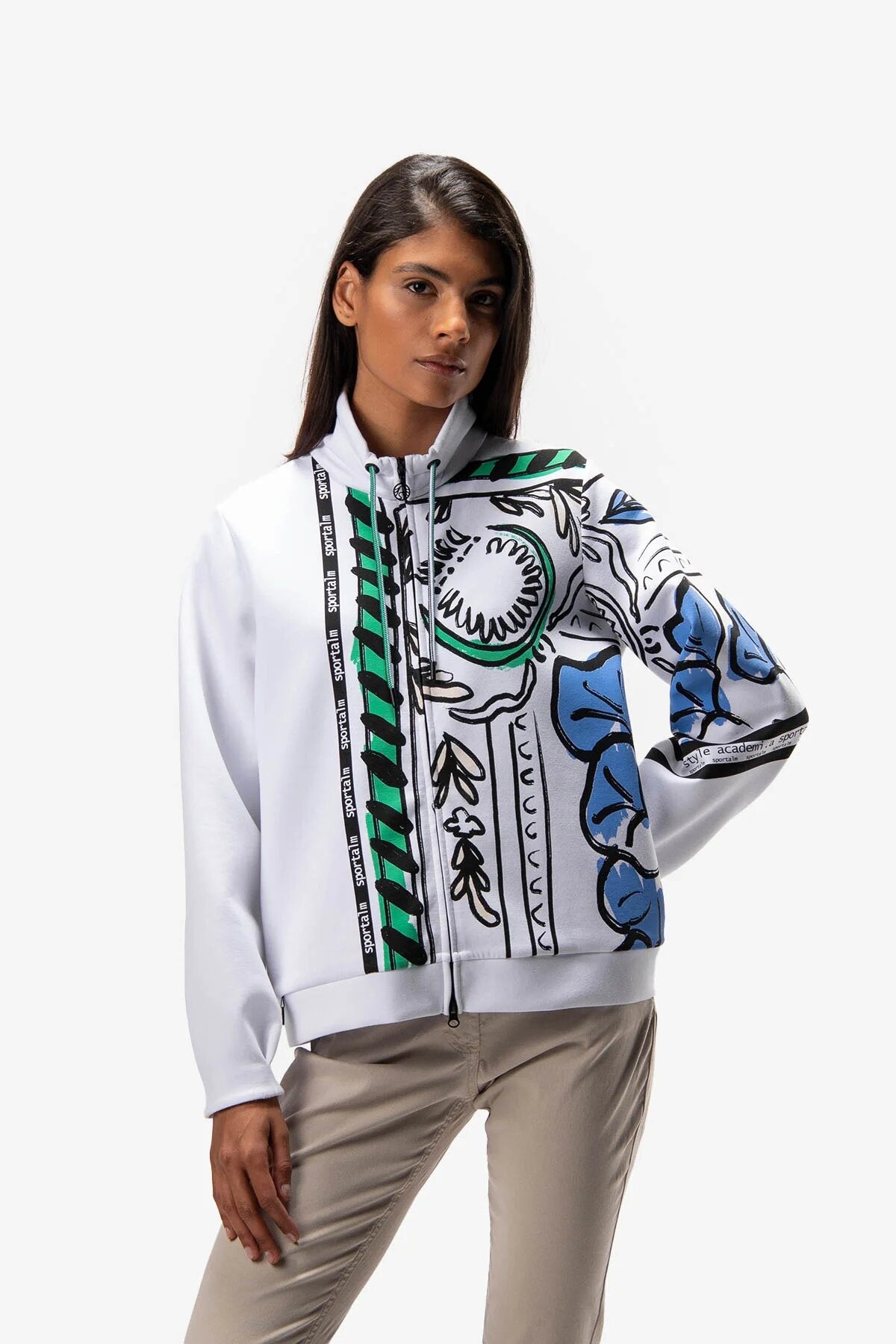 Sweat Jacket with Pattern