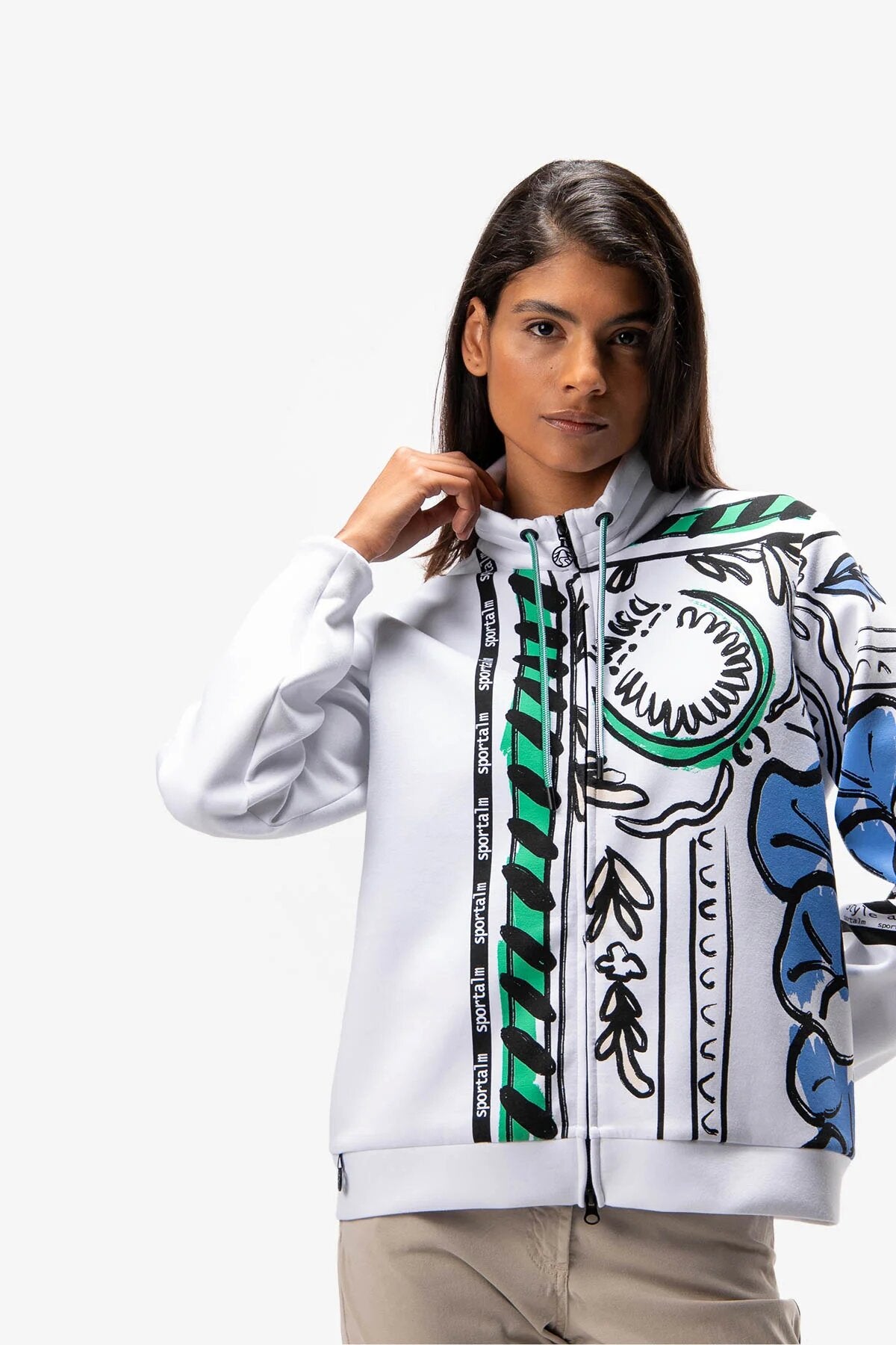 Sweat Jacket with Pattern