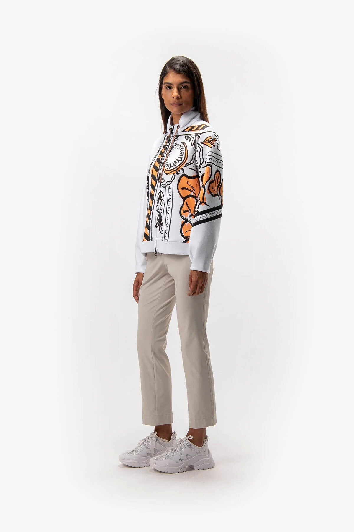 Sweat Jacket with Pattern