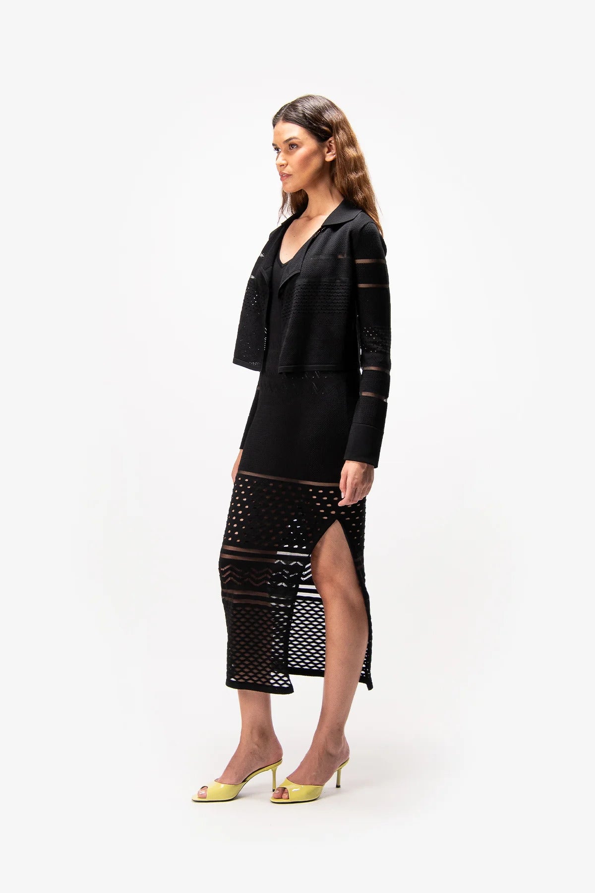 Cardigan with Lace Pattern