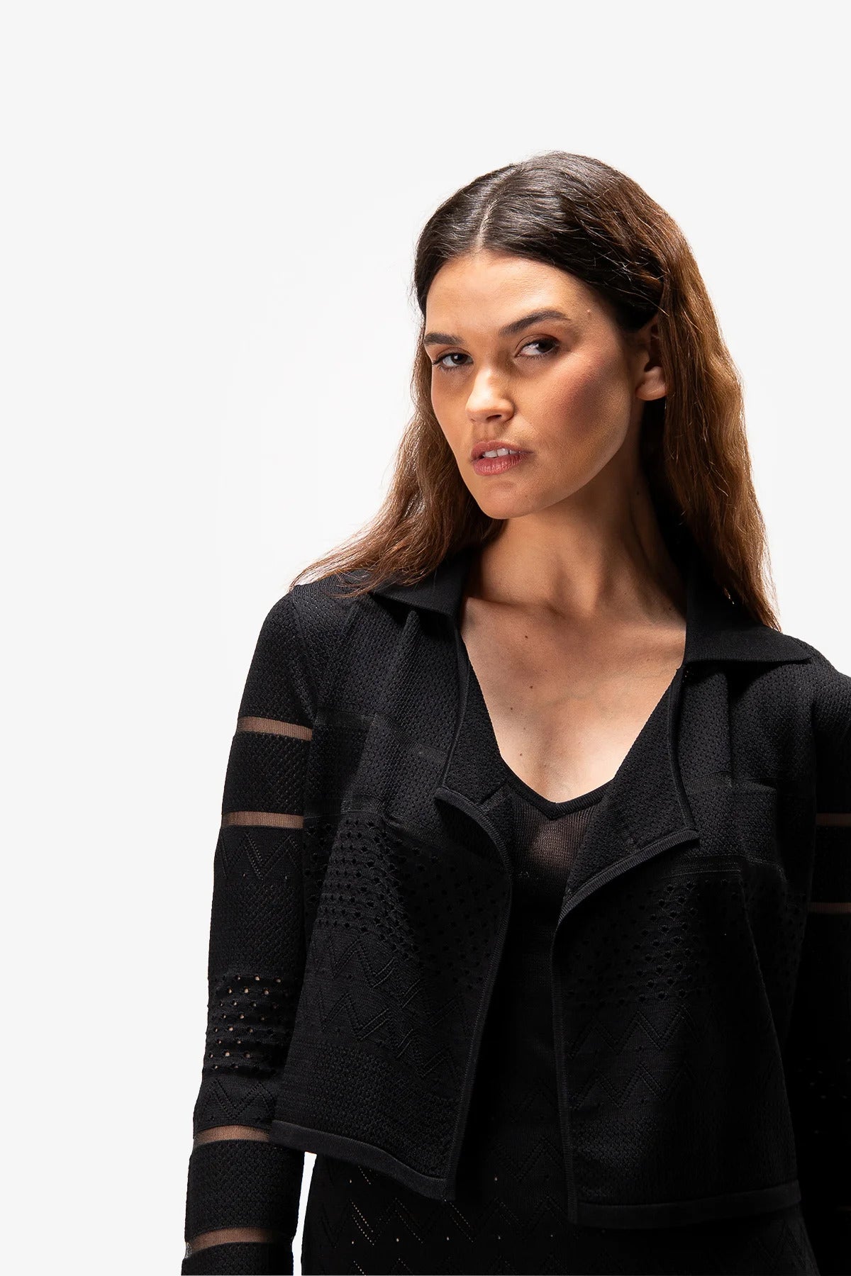Cardigan with Lace Pattern