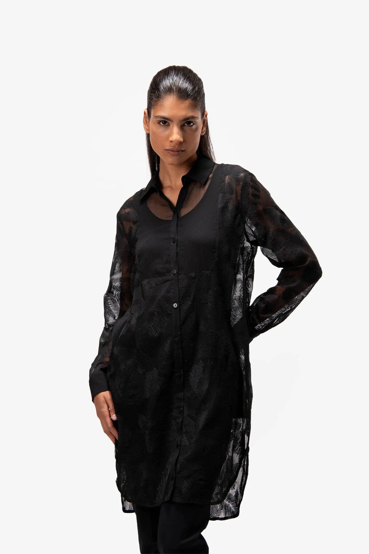 Embroidered Long Blouse