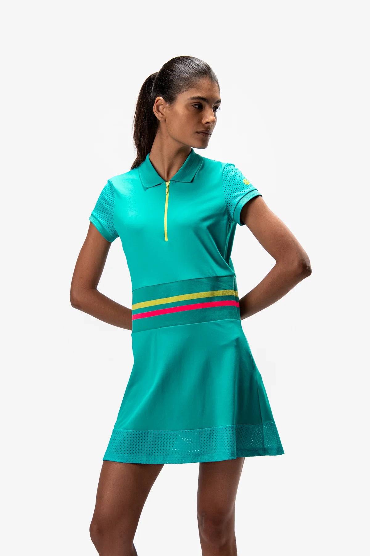 Golf Dress with Knitted Collar