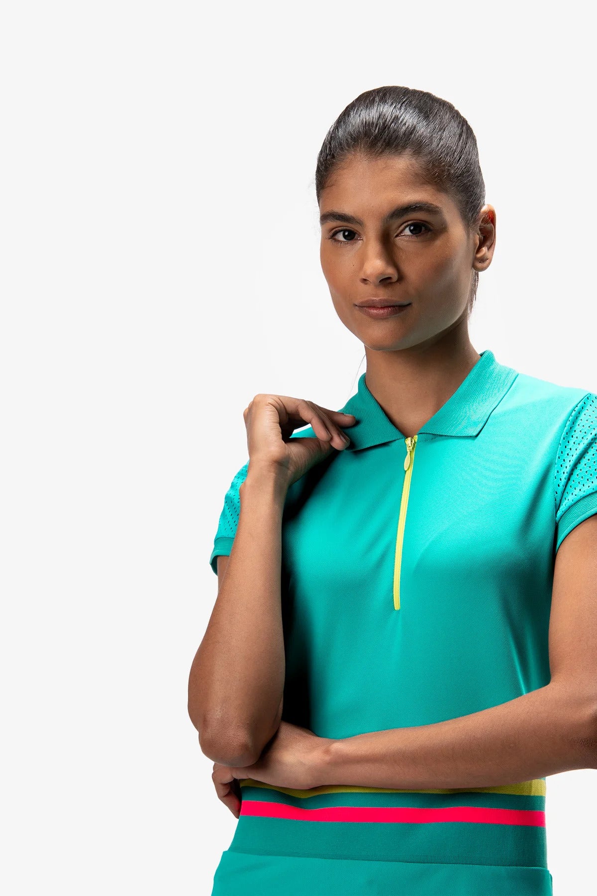 Golf Dress with Knitted Collar