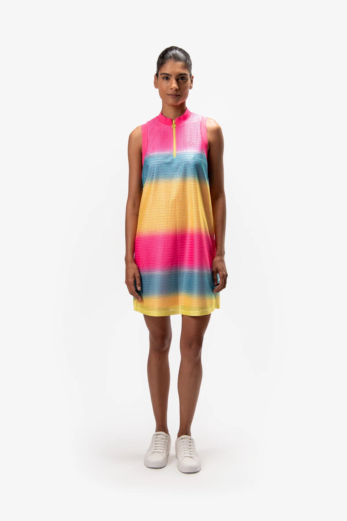 Sleeveless Golf Dress with Color Block