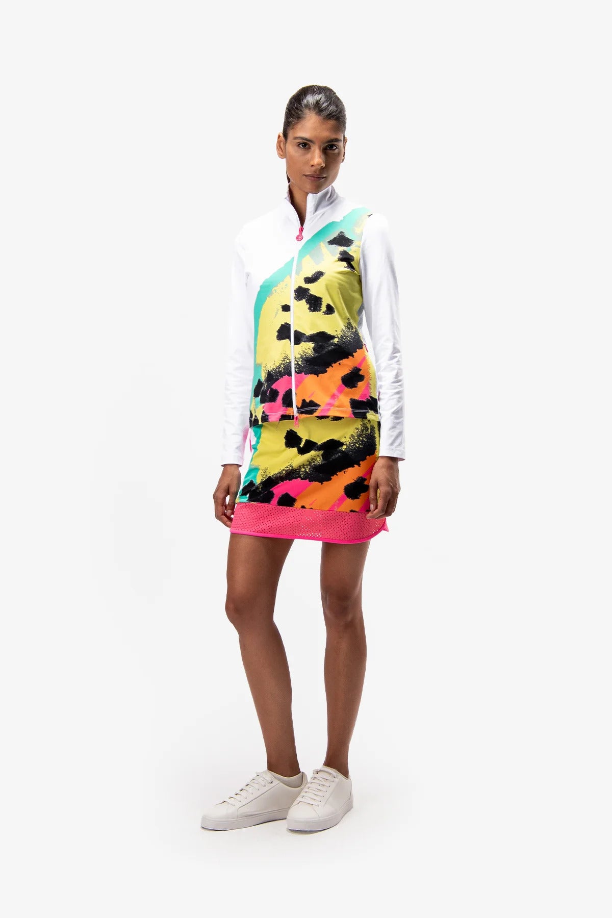 Printed Golf Skirt with Separate Trousers