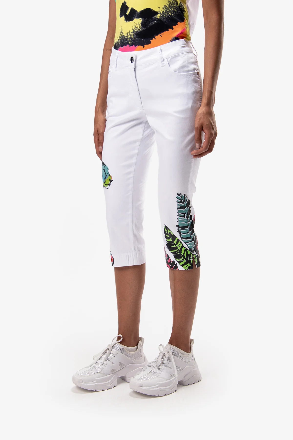 Capri-Jeans with Printing