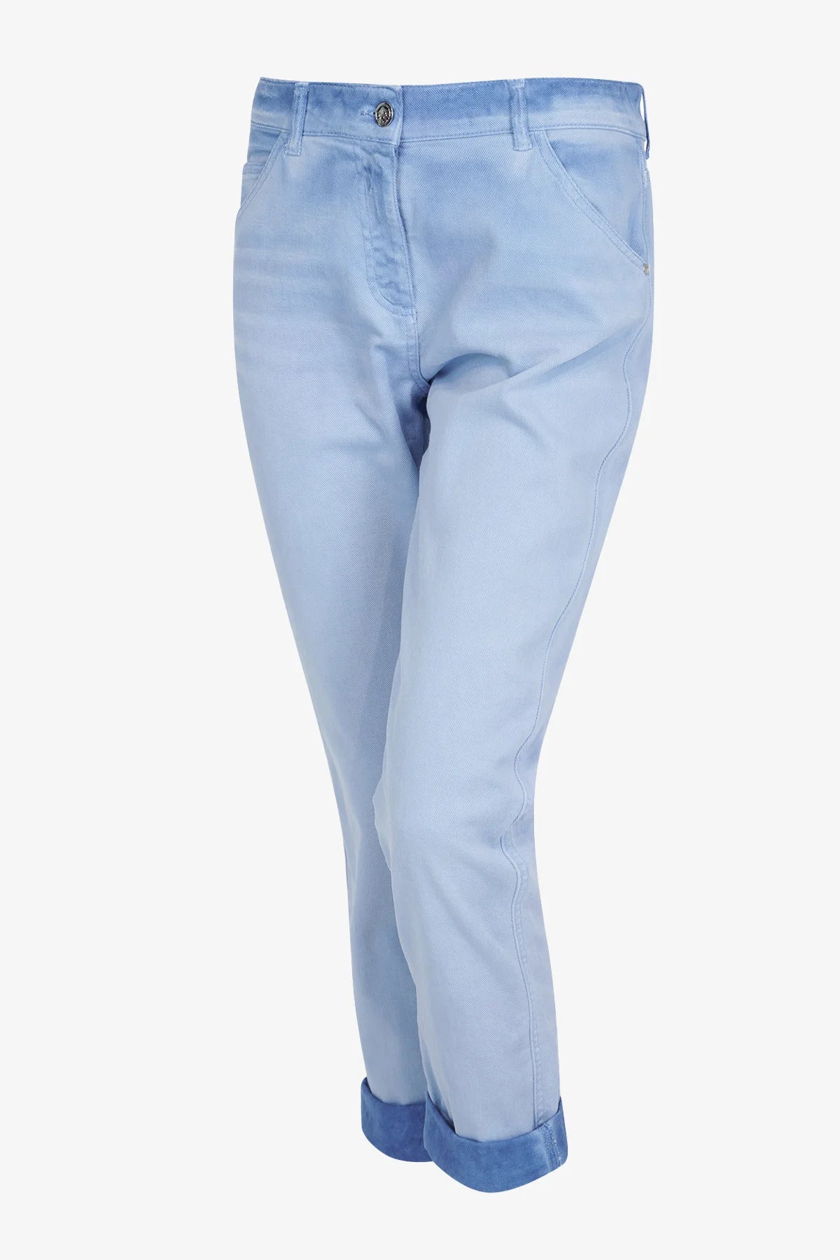 Jeans with Double Lapal Hem