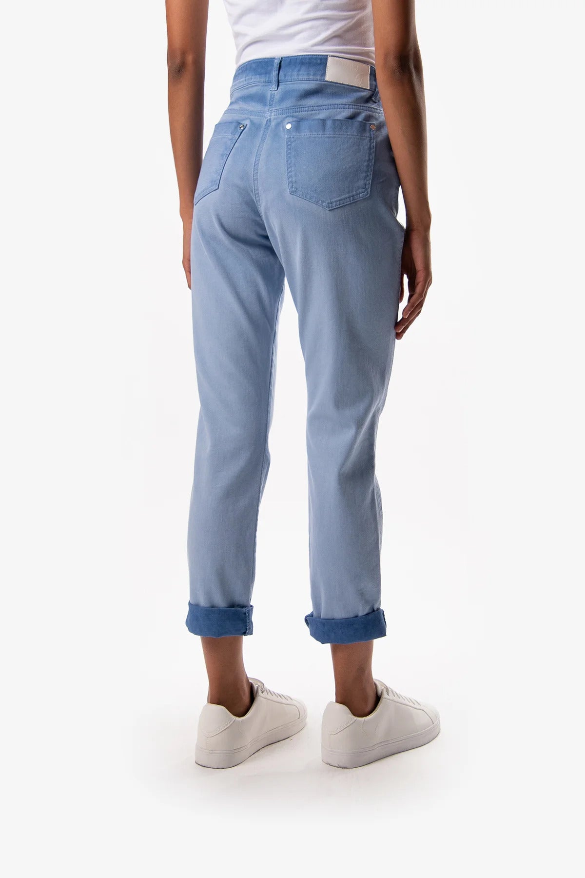Jeans with Double Lapal Hem