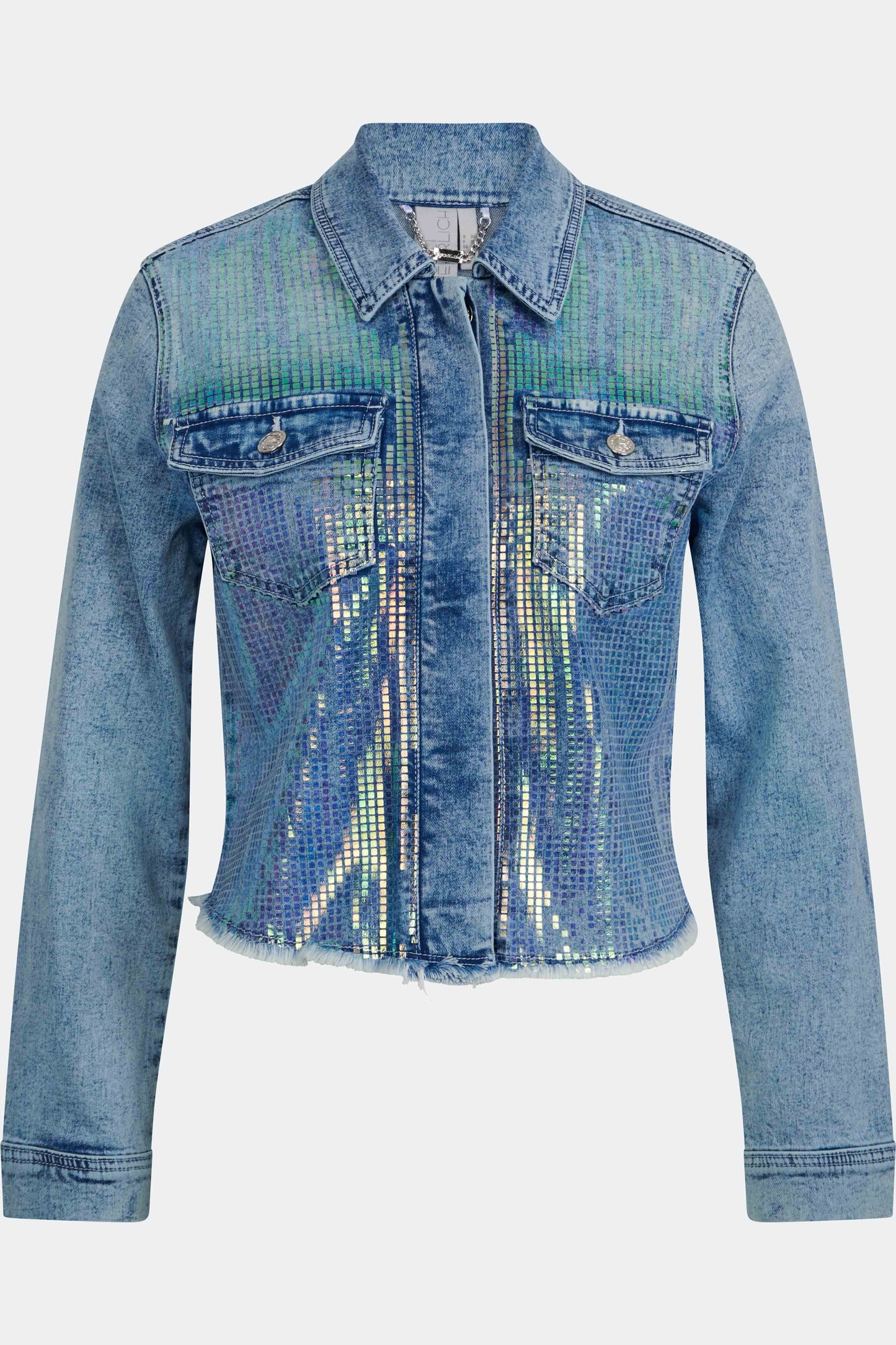 Denim Jacket with Shirt Collar