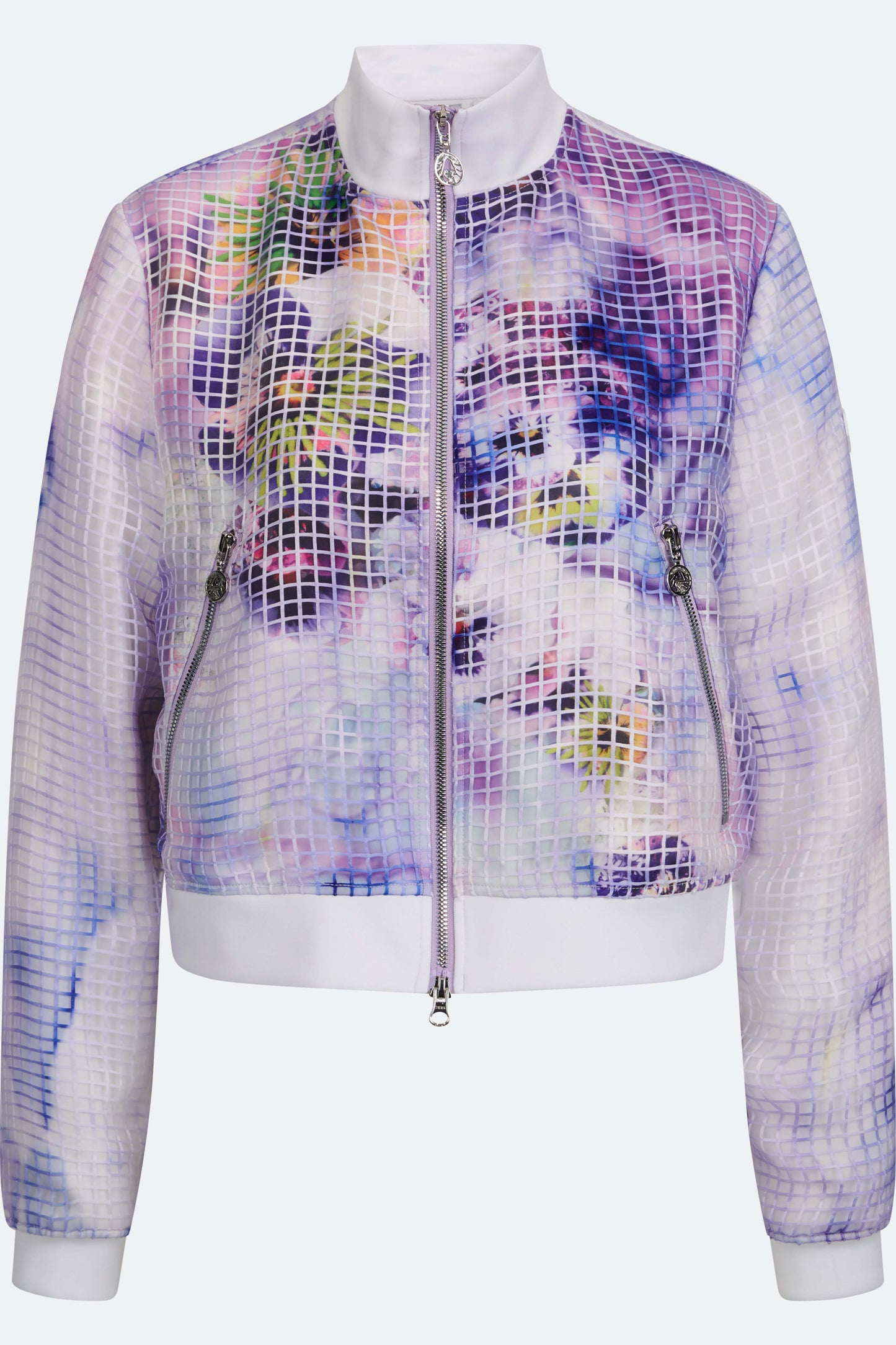 Printed Jacket with Stand-up Collar