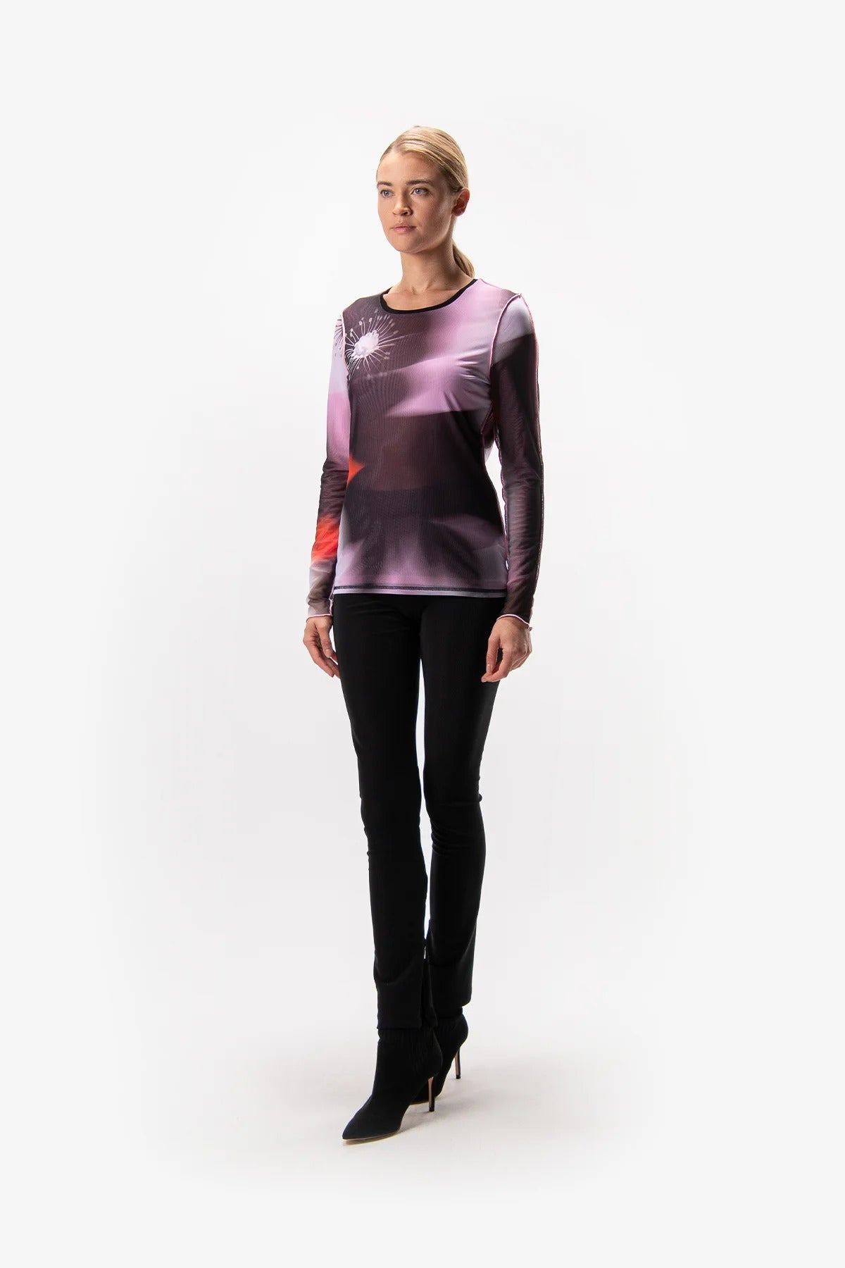 Printed T-shirt with Long Sleeves