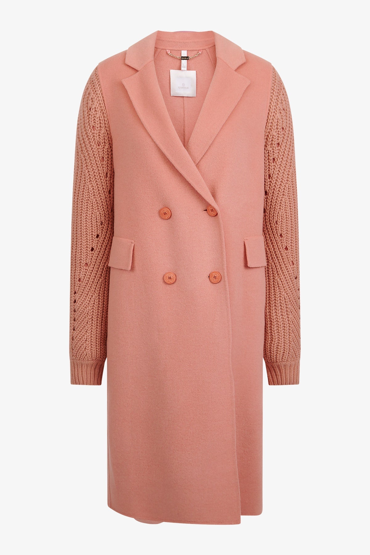 Wool Coat with Lapel Collar