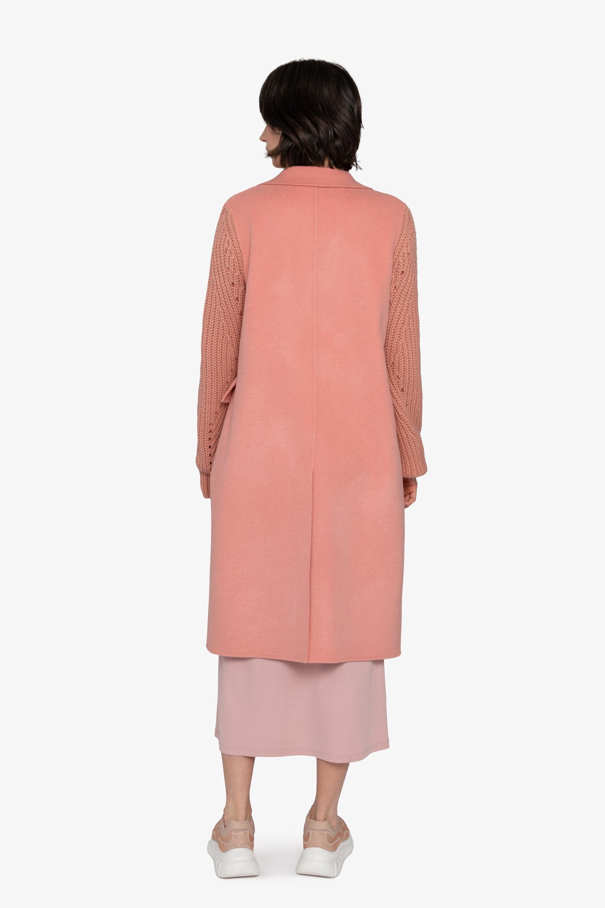 Wool Coat with Lapel Collar