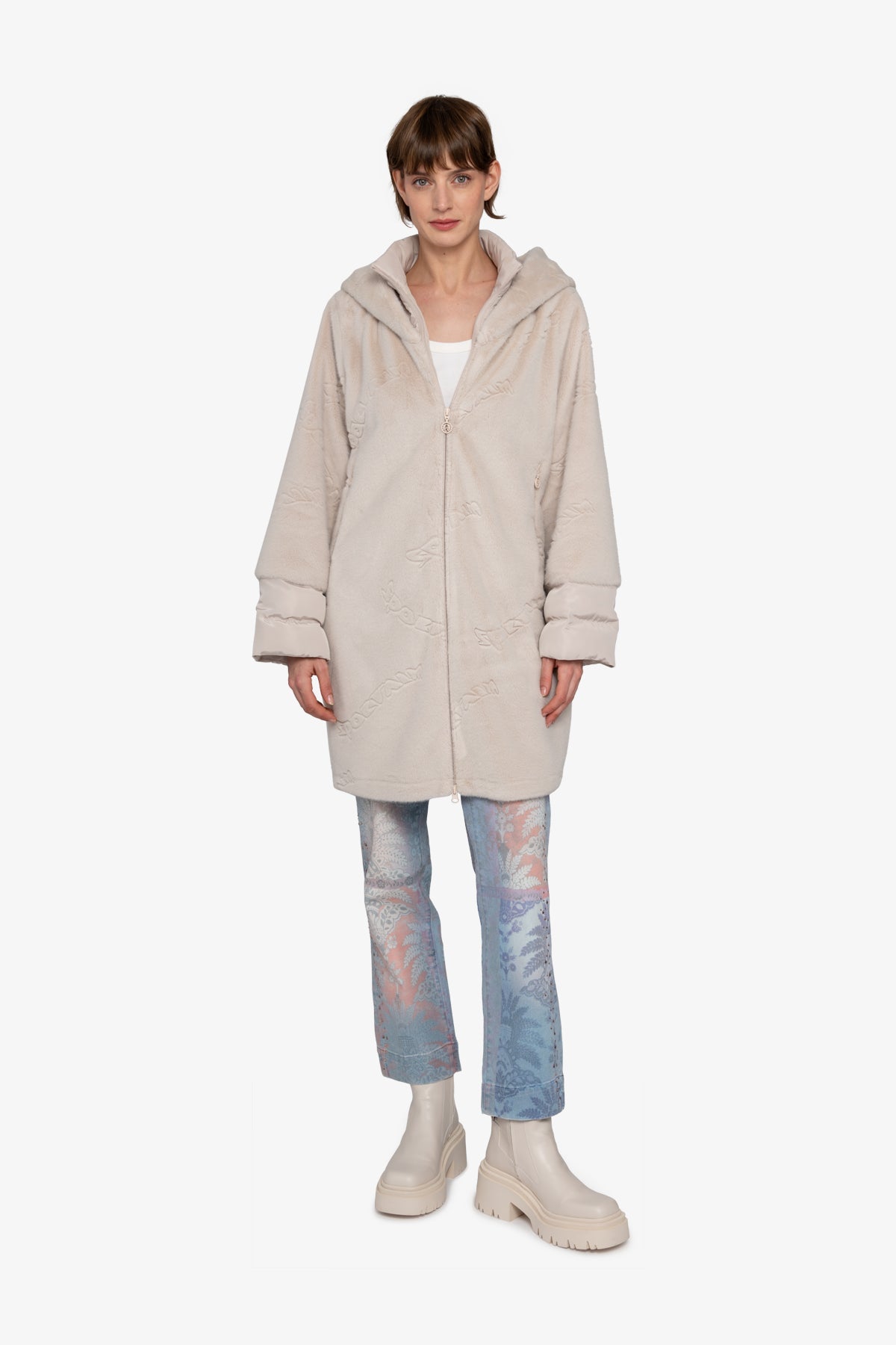 Plush Coat with Hood