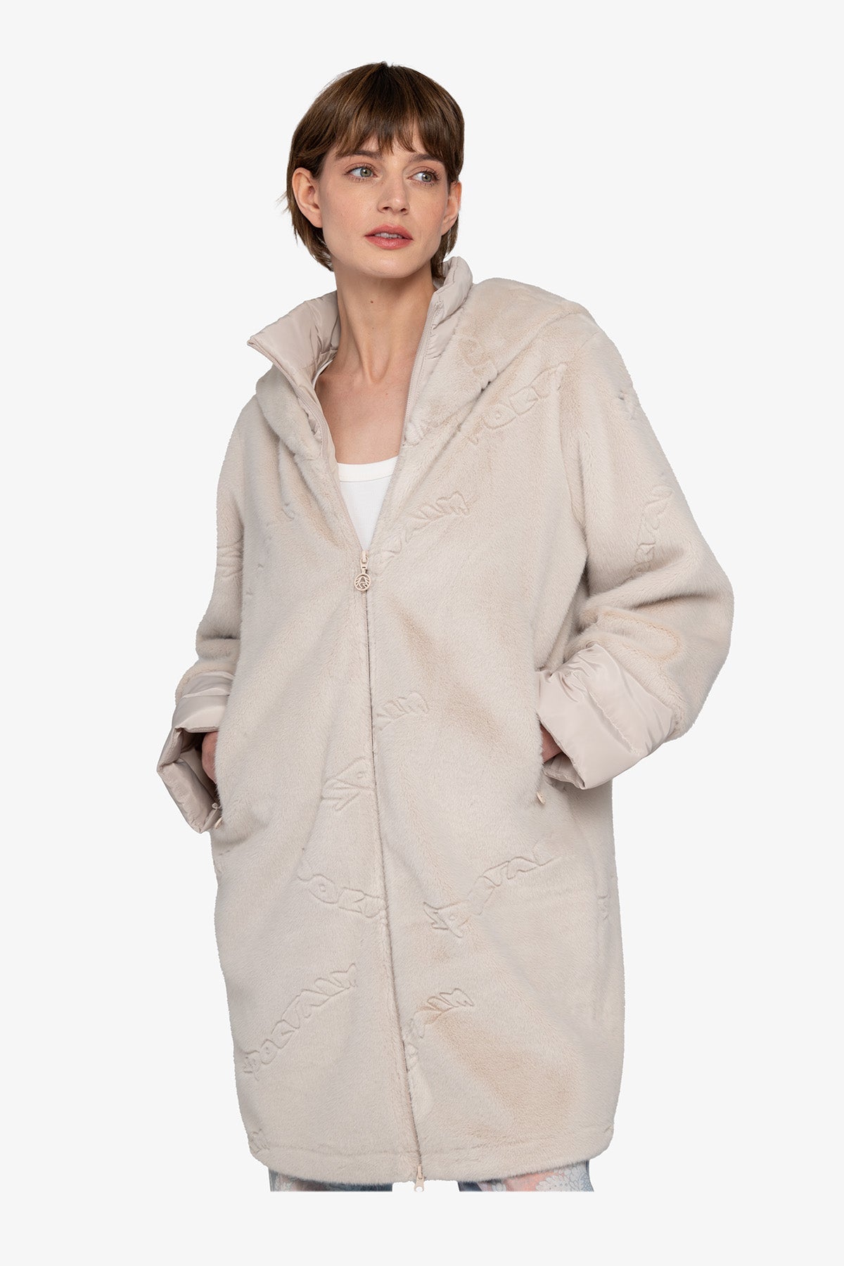 Plush Coat with Hood