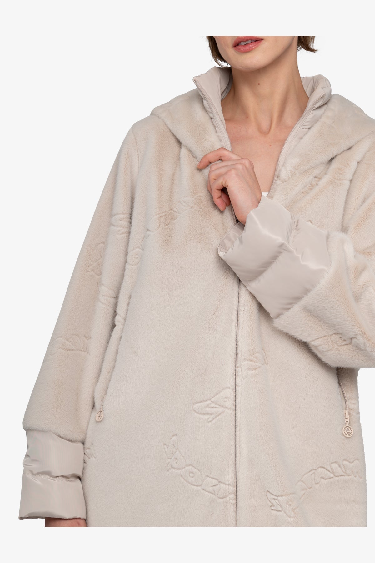 Plush Coat with Hood