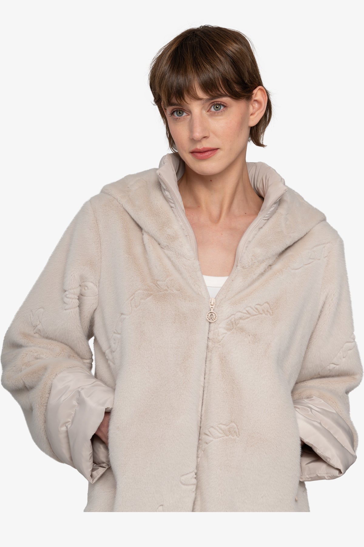 Plush Coat with Hood