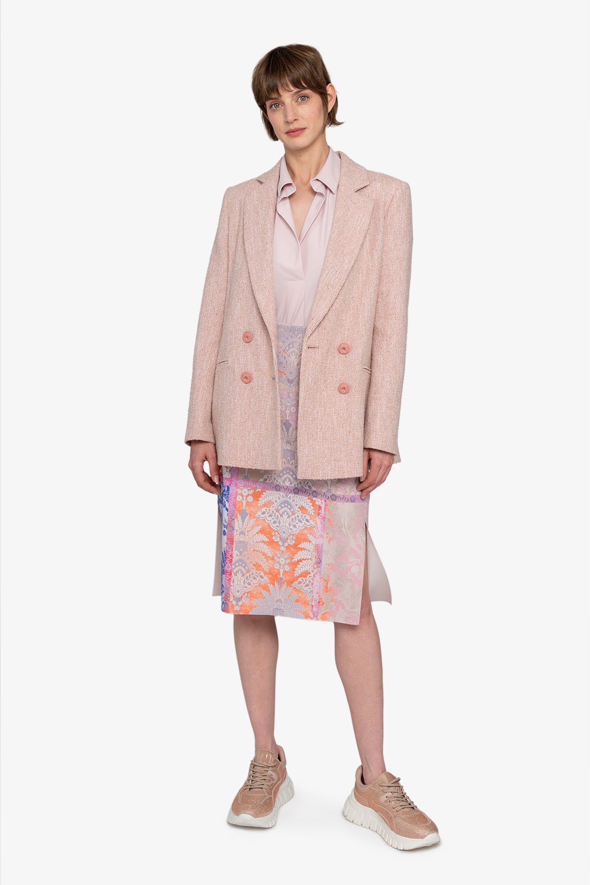 Blazer with Lapel Collar