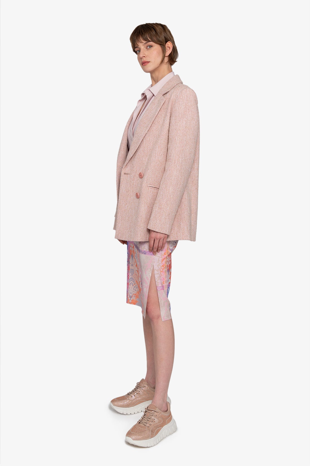 Blazer with Lapel Collar