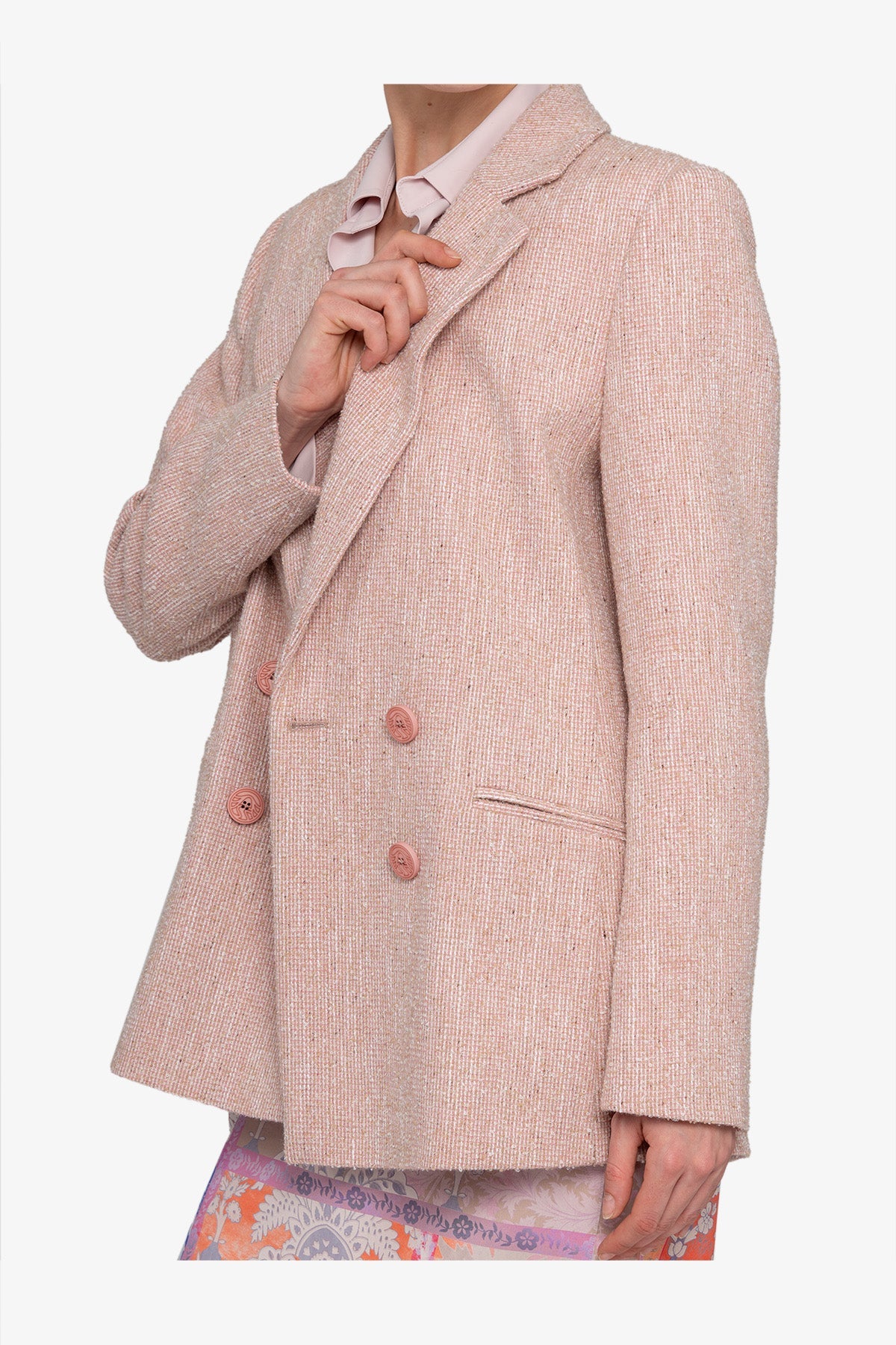 Blazer with Lapel Collar