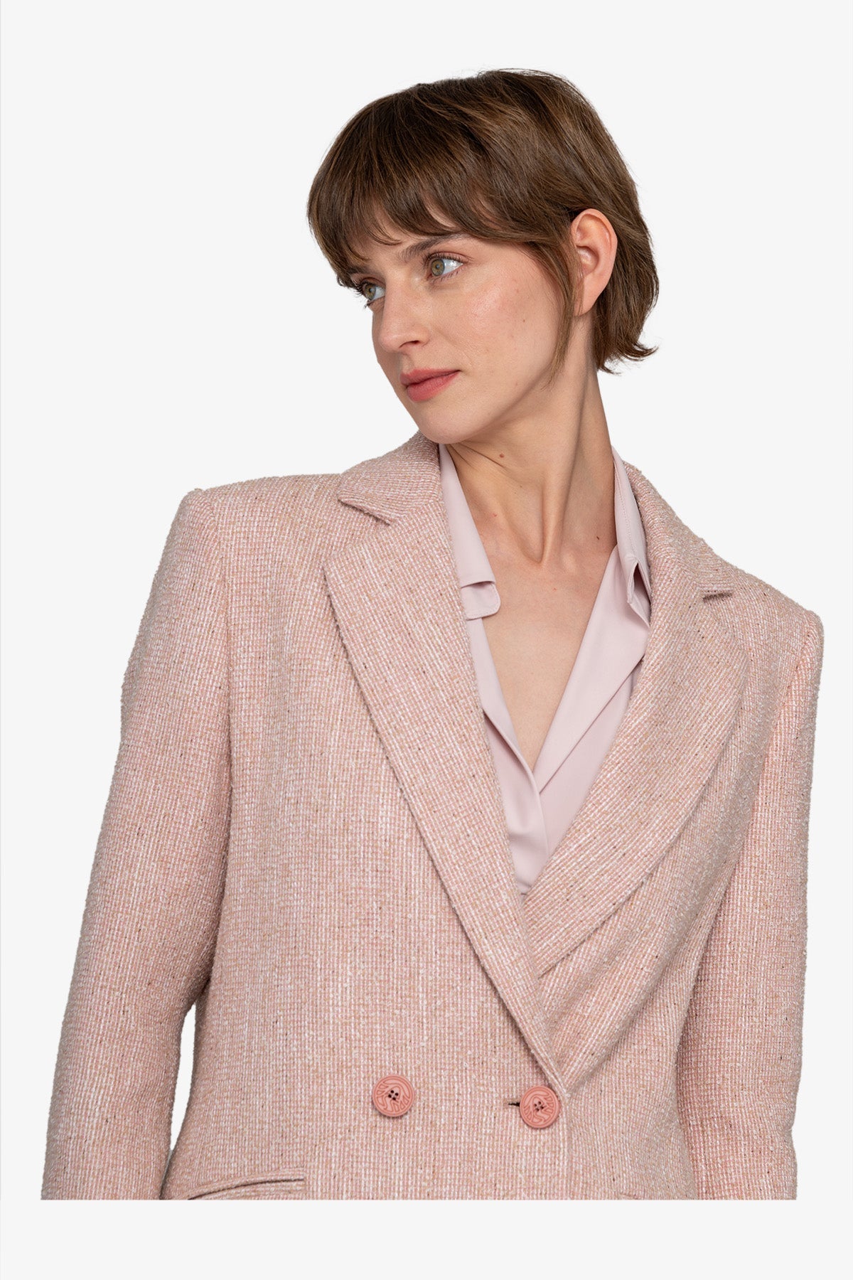 Blazer with Lapel Collar