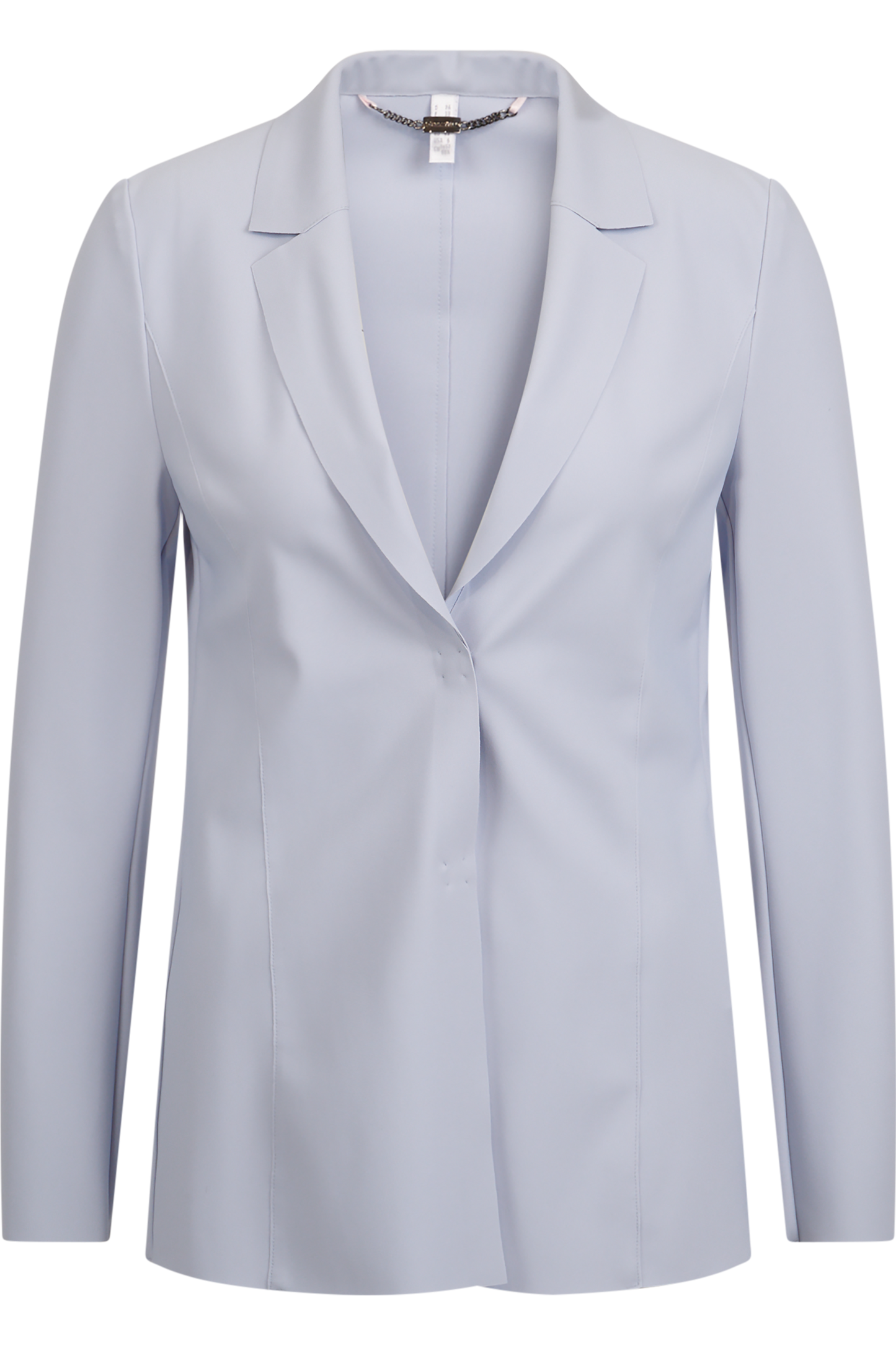 Long Blazer with Lapel Collar