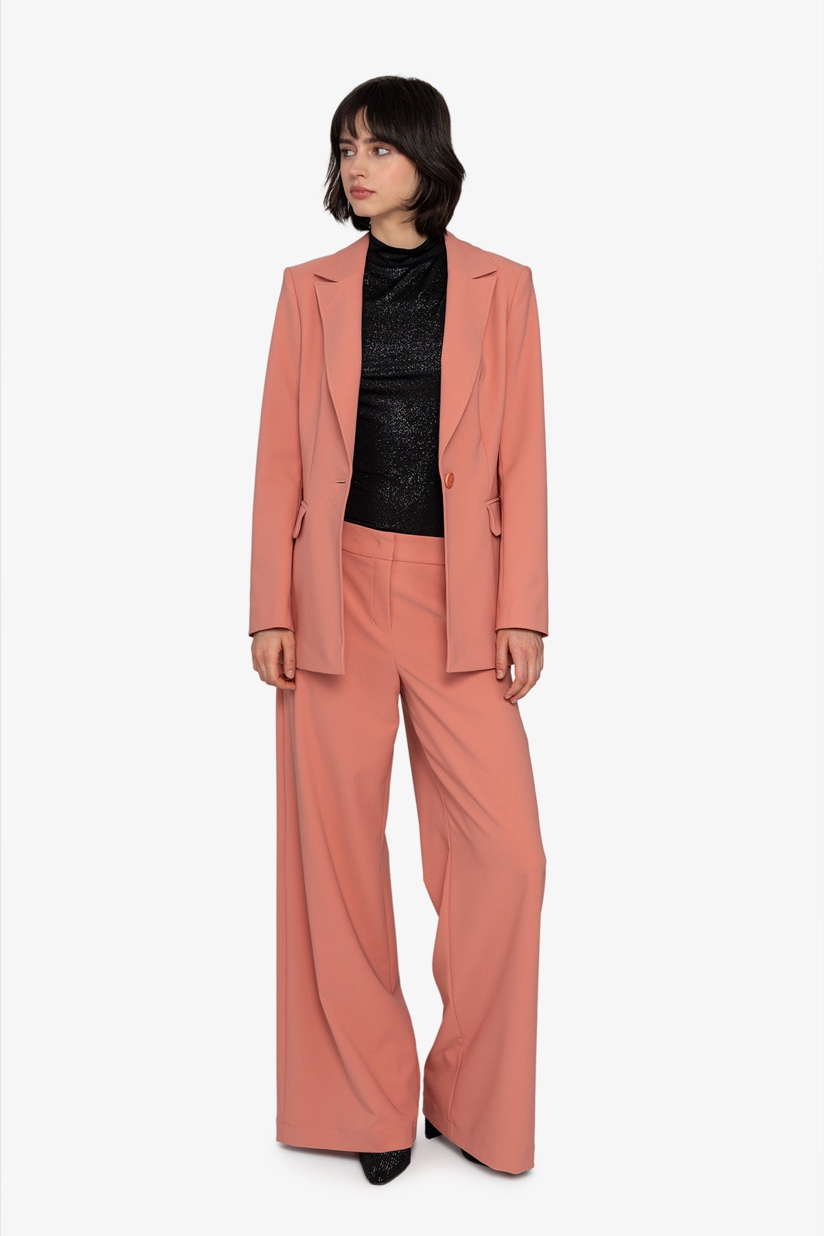 Blazer with lapel collar