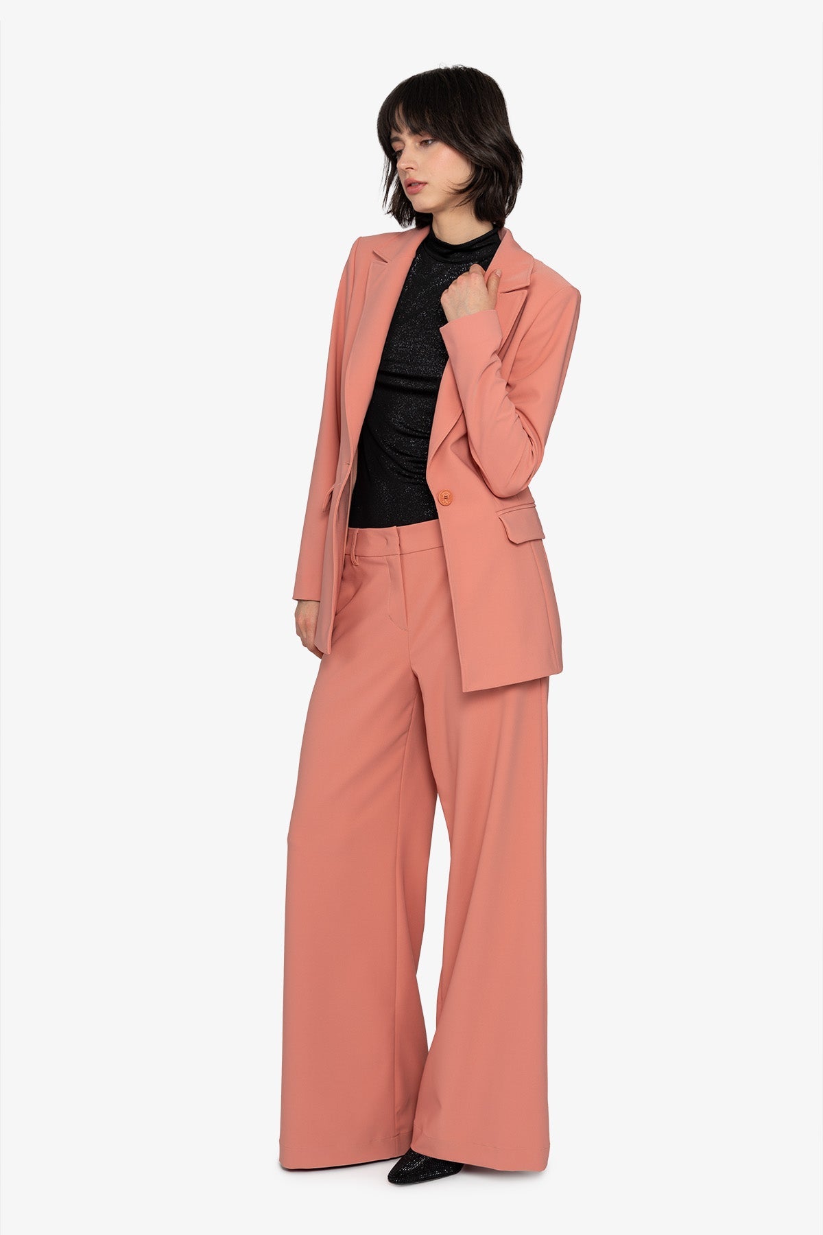 Blazer with lapel collar