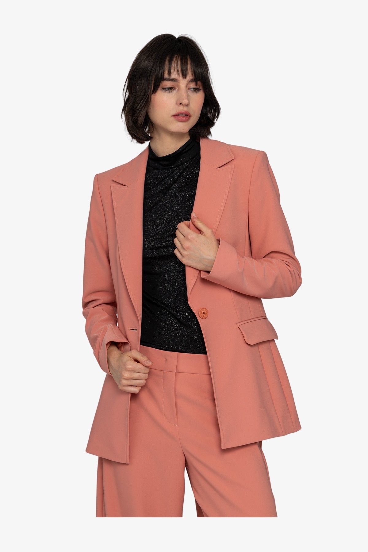 Blazer with lapel collar