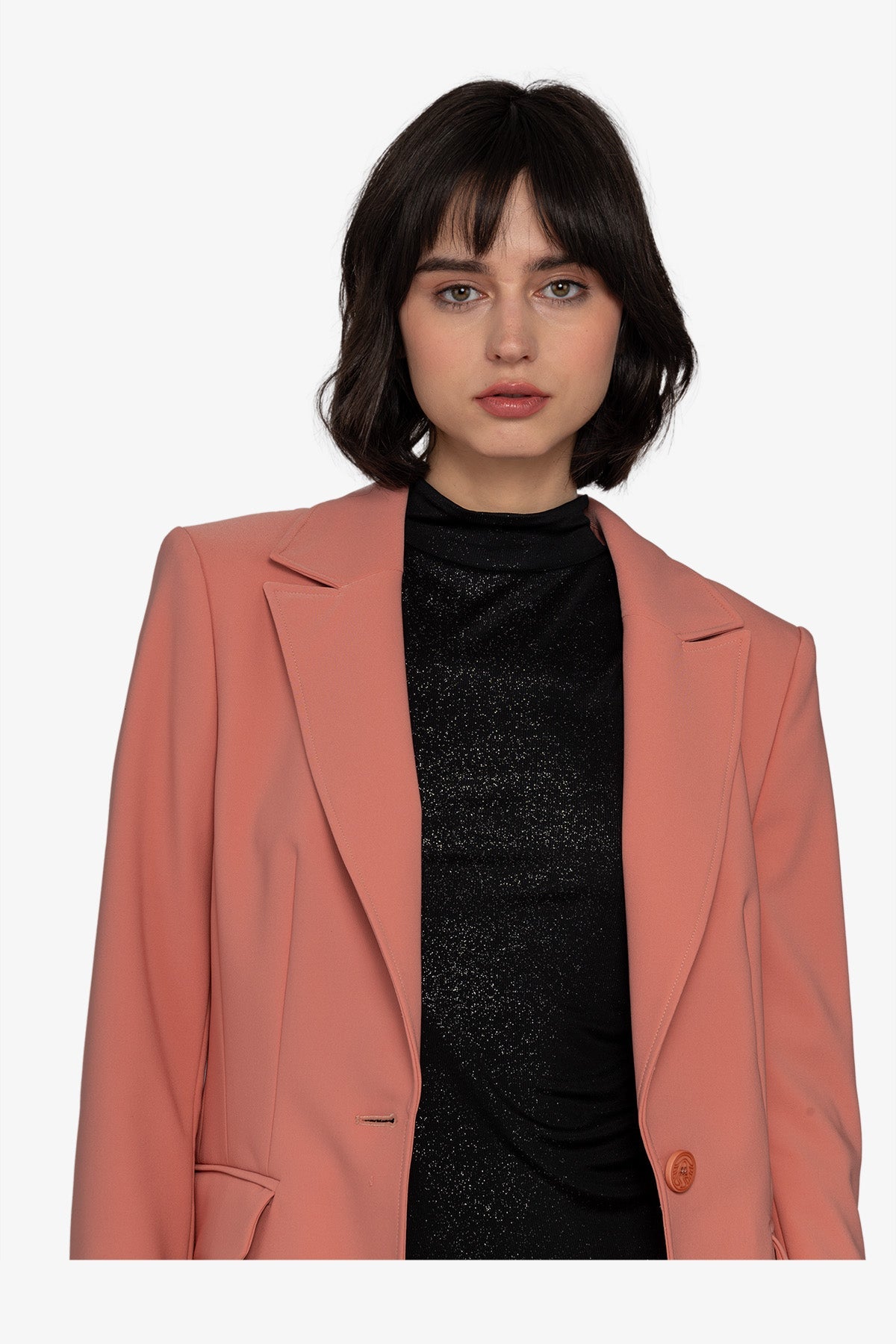 Blazer with lapel collar