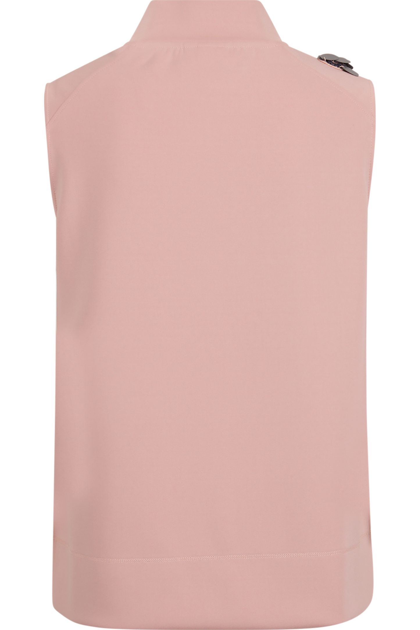 Sleeveless Top with Stand-up Collar