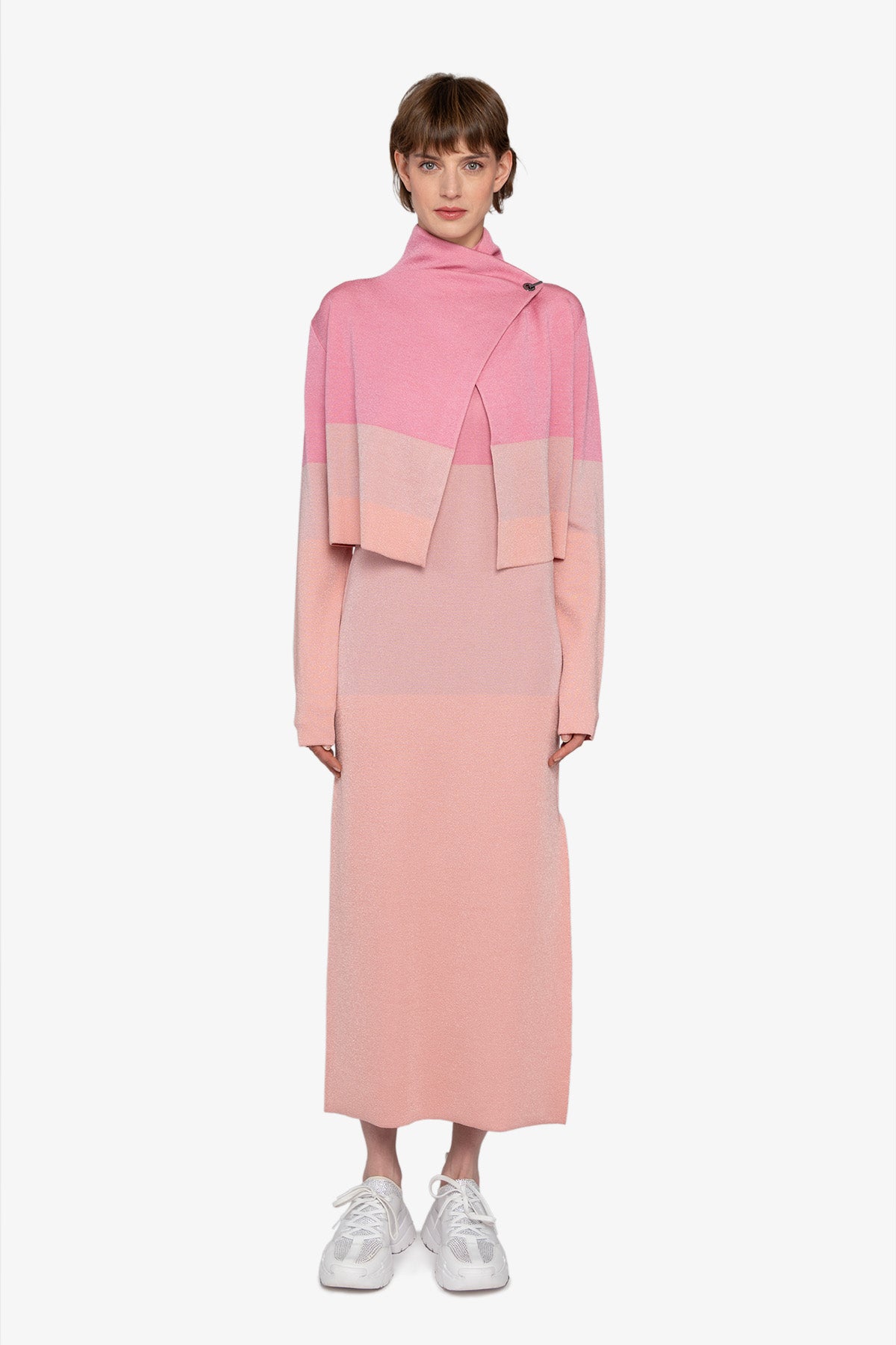 Cardigan with Stand-up Collar