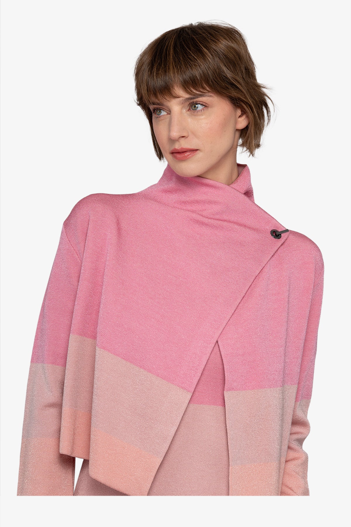 Cardigan with Stand-up Collar