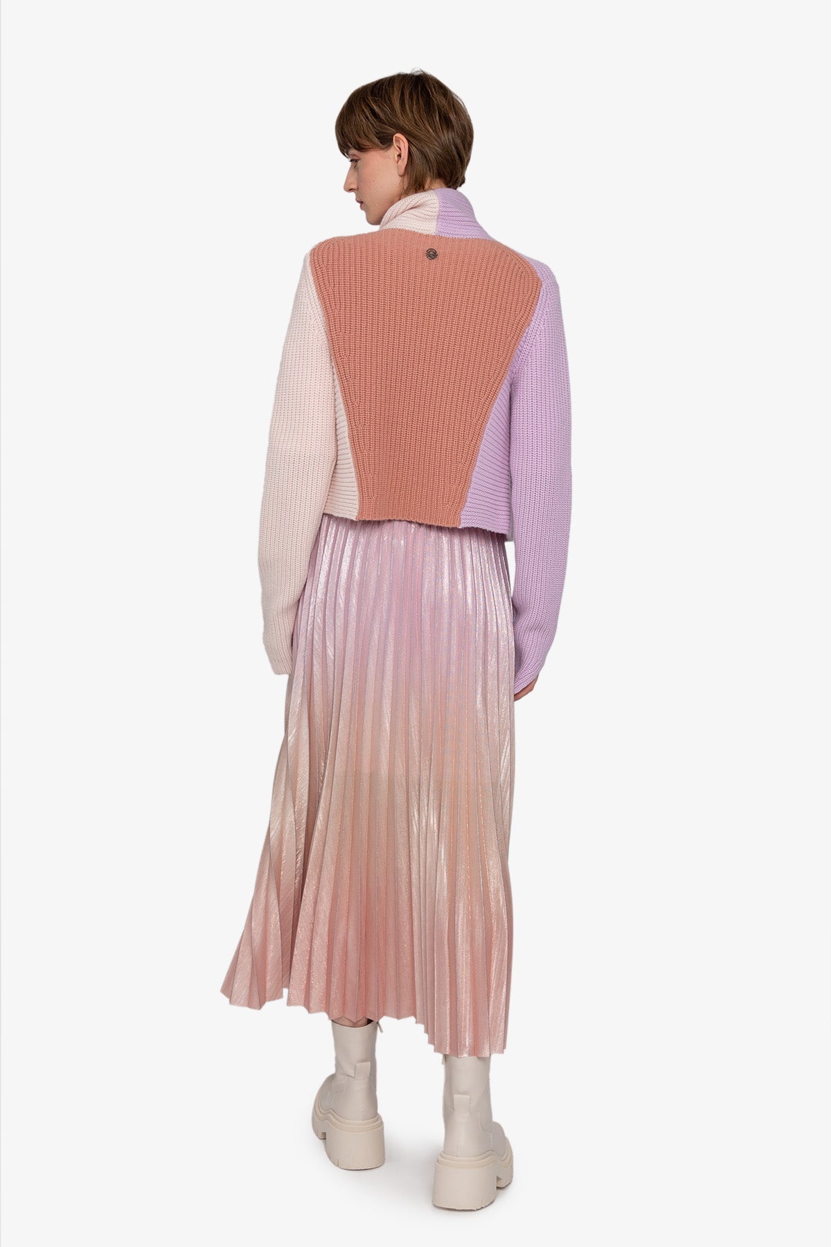 Cardigan with Stand-up Collar