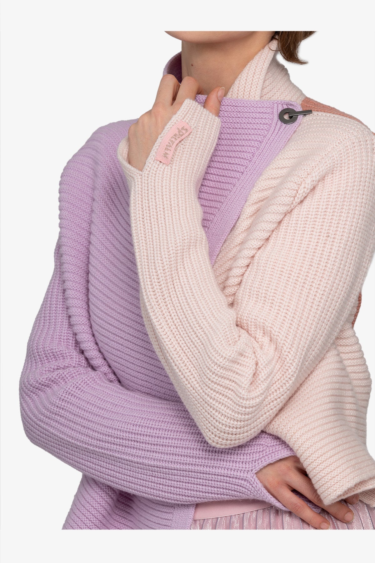Cardigan with Stand-up Collar