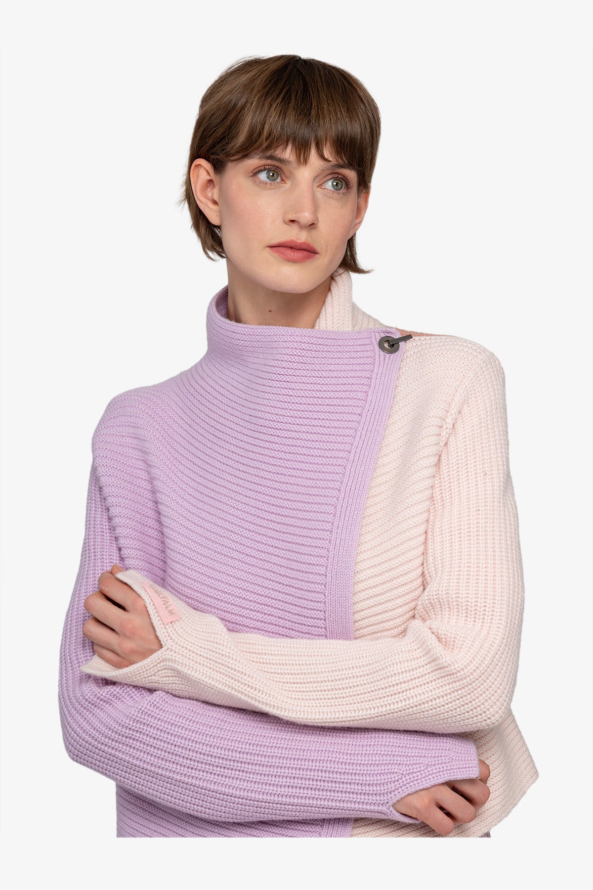 Cardigan with Stand-up Collar