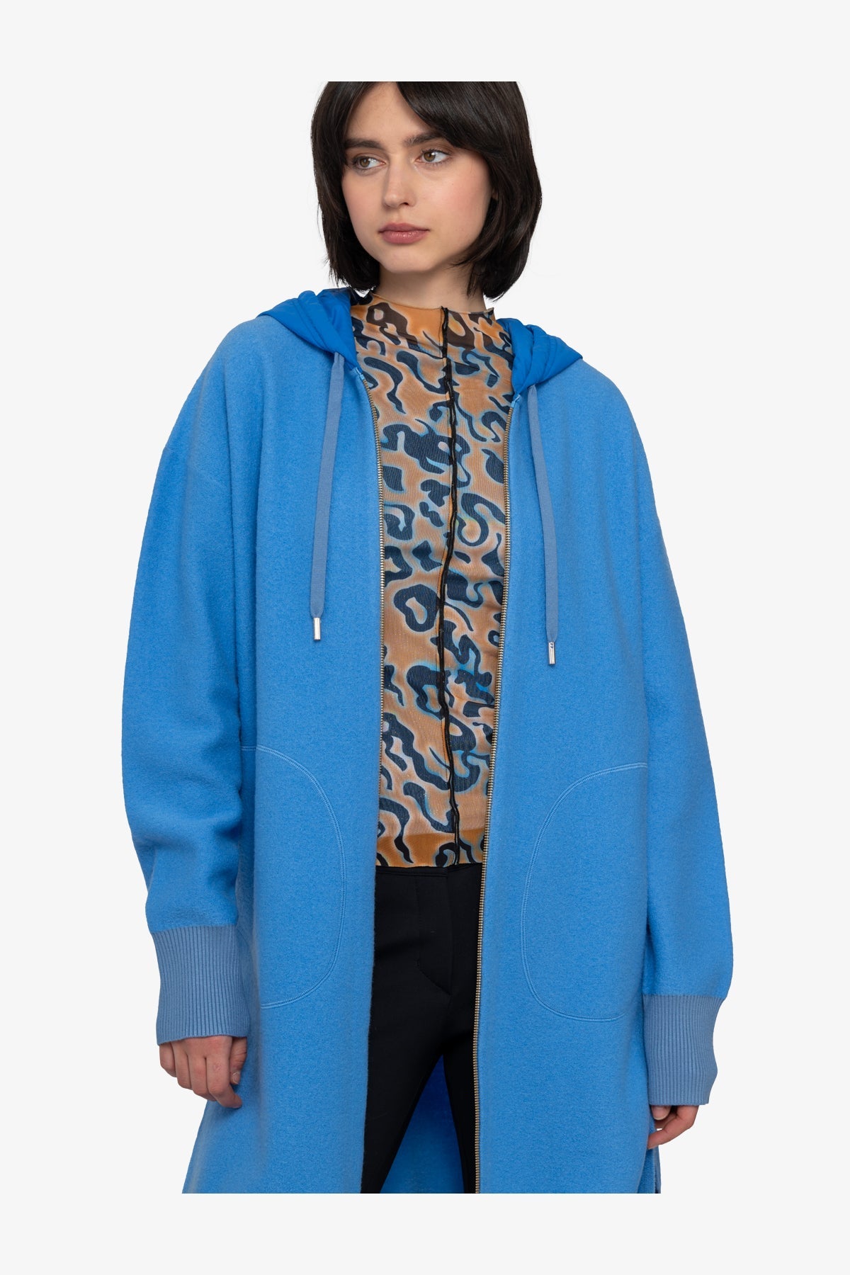 Knitted Coat with Hood